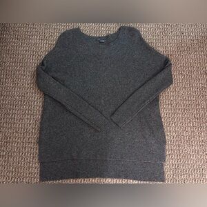 Vince Charcoal High-Low Tunic Sweater